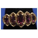 14K GOLD CITRINE RING  SZ 5   3.22 GRAMS