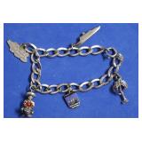 STERLING SILVER CHARM BRACELET