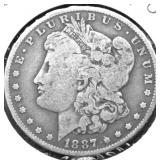 1887 O MORGAN DOLLAR VG