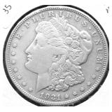 1921 D MORGAN DOLLAR VF