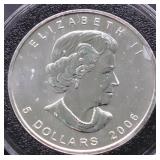 2006 CANADA MAPLE LEAF GEM 1 OZ .9999 SILVER ROUND