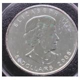 2008 CANADA MAPLE LEAF GEM 1 OZ .9999 SILVER ROUND