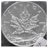 2004 CANADA MAPLE LEAF GEM 1 OZ .9999 SILVER ROUND