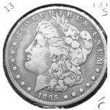 1895 S MORGAN DOLLAR F PQ