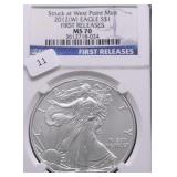 2012 W NGC MS70 SILVER EAGLE
