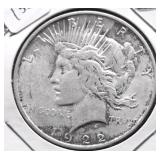 1922 D PEACE DOLLAR AU