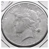 1922 S PEACE DOLLAR AU