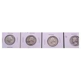 4 SILVER WASHINGTON QUARTERS