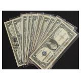 10 SILVER CERTIFICATES