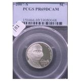 2007 S PCGS PF69DC JEFFERSON NICKEL