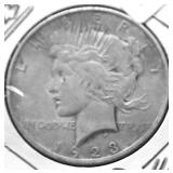 1923 PEACE DOLLAR VF