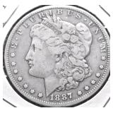 1887 O MORGAN DOLLAR F