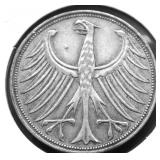 GERMANY SILVER 5 MARKS AU