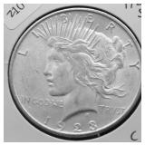 1923 S CHOICE BU PEACE DOLLAR