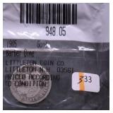 1905 BARBER DIME G