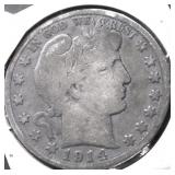 1914 S BARBER HALF DOLLAR G