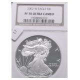 2002 W NGC PF70UC SILVER EAGLE