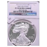 2014 W NGC PF70UC SILVER EAGLE