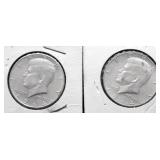 TWO CHOICE BU 1964 KENNEDY HALF DOLLARS