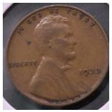 1933 LINCOLN CENT XF