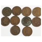 10 INDIAN HEAD CENTS