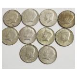 10 40 % SILVER HALF DOLLARS
