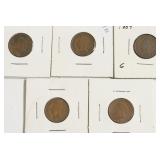 5 NICE INDIAN HEAD CENTS