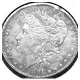 1891 MORGAN DOLLAR XF