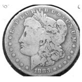 1883 O MORGAN DOLLAR VG