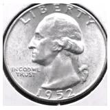 1952 GEM BU WASHINGTON QUARTER