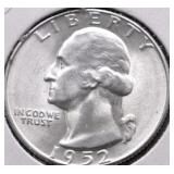 1952 S GEM BU WASHINGTON QUARTER