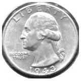 1943 D WASHINGTON QUARTER AU