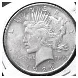 1922 PEACE DOLLAR VF