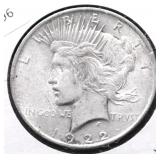 1922 PEACE DOLLAR XF