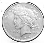 1922 PEACE DOLLAR XF