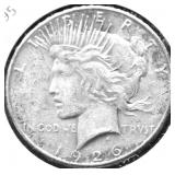 1926 S PEACE DOLLAR VF