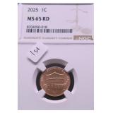 2025 NGC MS65 RED LINCOLN CENT