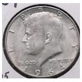 1964 D CHOICE BU KENNEDY HALF DOLLAR