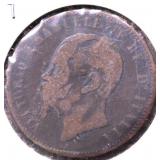 1867 ITALT 10 CENTS VF