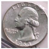 1963 GEM BU WASHINGTON QUARTER