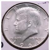 1964 D CHOICE BU KENNEDY HALF DOLLAR