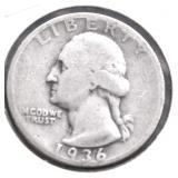 1936 D WASHINGTON QUARTER G