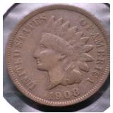 1908 INDIAN HEAD CENT VG
