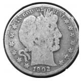 1902 BARBER HALF DOLLAR G