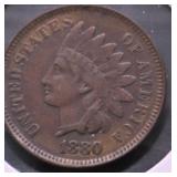 1880 INDIAN HEAD CENT VF