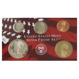 2002 S SILVER PROOF SET NO QUARTERS