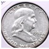 1958 CHOICE BU FRANKLIN HALF DOLLAR