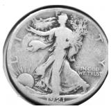 1921 S WALKING HALF DOLLAR VG