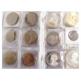 COIN ALBUM OF COLLECTOR COINS SOME SILVER COINS