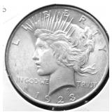 1923 CHOICE BU PEACE DOLLAR